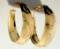 Rose And Yellow Gold Designer Large Hoop Earrings