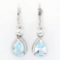 Blue Topaz 2.2ctw Dangle Earrings In Sterling Silver