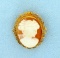 Cameo Pin/pendant In 18k Gold