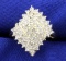1/4 Ct Tw Diamond Cluster Ring