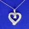 1/4 Ct Tw Diamond Heart Pendant With Chain