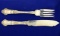Gorham Baronial Old 24 Piece Sterling Silver Fish Knives And Forks Set