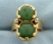 Jade And Diamond Ring