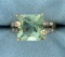 Peridot And Diamond Ring