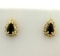 Natural Sapphire And Diamond Earrings