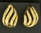 Designer Tear Shaped 14k Gold Earrings