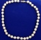 Large Natural Baroque Pearl Necklace With 14k Gold Clasp