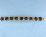 18k Gold 16ct Tw Sapphire Bracelet