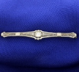 Vintage Filigree Diamond Pin