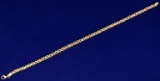 Rose, White, And Yellow Gold Anklet