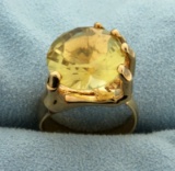 Unique Hand Holding 7ct Citrine Gemstone Ring