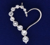 Sterling Silver And Cz Diamond Pendant