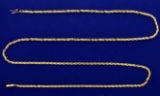 Italian Made 30 Inch Thick Rope Style Neck Chain