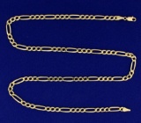 Italian Made 20 1/4 Inch Figaro Style Neck Chain