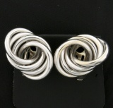 4 Ring Modern Style Clip On Earrings