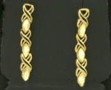 Linked Criss-cross Dangle Earrings