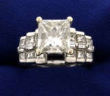 Over 4ct Tw Princess Diamond Engagement Ring