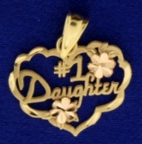 14k Gold #1 Daughter Pendant