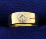 White And Yellow Gold Diamond Band Ring