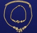 Nautical Sealife Bracelet And Necklace Set