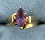 Amethyst Solitaire Ring