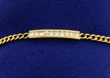 Curb Link Bracelet With Diamonds In 14k Gold