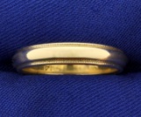 Beaded Edge Wedding Band Ring In 14k Gold