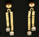.9ct Tw Dangle Diamond Earrings