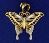 Butterfly Pendant In 14k Gold
