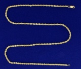 Diamond Cut 18 Inch Rope Style Neck Chain