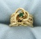 14k Natural Emerald Ring