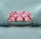 Pink Topaz And Diamond Ring