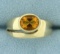 Natural Citrine Solitaire Ring