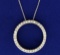 1ct Tw Circle Diamond Pendant With Chain
