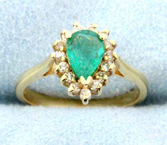 Emerald And Diamond Ring