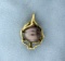 18k Yellow Gold Silver Pearl Pendant