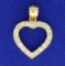 1/2ct Tw Diamond Heart Pendant