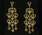 Heart Dangle Chandelier Earrings