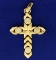 14k Gold Unique Flexible Cross Pendant
