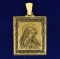Hand Etched Virgin Mary Pendant N 18k Gold