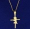 First Communion Pendant With Chain In 14k Gold