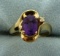 Diamond And Amethyst Ring