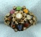 Antique Multi Gemstone Ring In 14k Gold