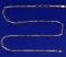 24 Inch Elongated Italian Figaro Neck Chain In 14k Gold