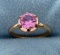 1.5ct Pink Topaz Ring In 14k Rose Gold