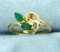 Emerald And Diamond Ring In 14k Gold