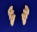 Rose Gold Large Clip On Earrings