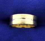 14k Yellow & White Gold Band