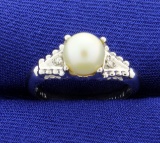 Pearl & Diamond Ring