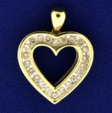 Reversible Diamond Heart Pendant